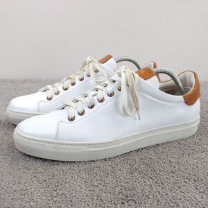 Good Man Brand Mens 10 Shoe Legend London White Edge Lace Sneakers Made In Italy